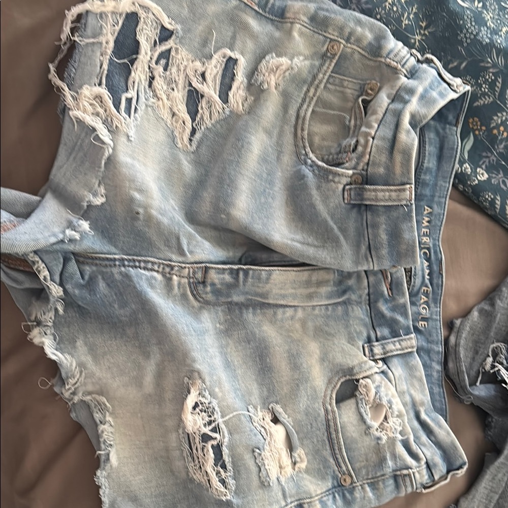 American Eagle Distressed Denim Shorts